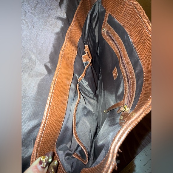 DVF Brown Leather Tote/Laptop Bag w/ Gold Hardware MSRP $428 - Picture 7 of 15